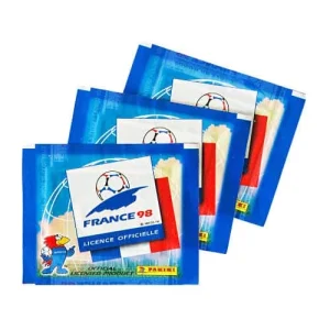 Panini WM France 98 Tüte – Ungeöffnet Mit 5 Original Stickern 9