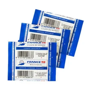 Panini WM France 98 Tüte – Ungeöffnet Mit 5 Original Stickern 11